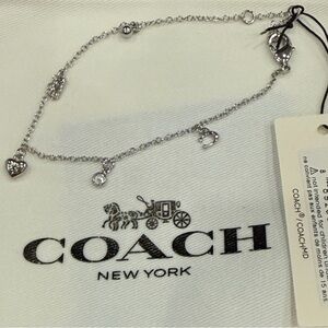 🪷 NWT Coach Silver Charm Bracelet